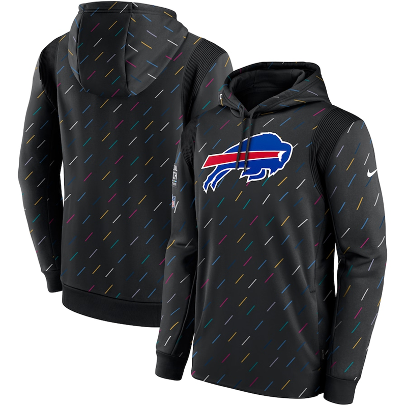 Men's Buffalo Bills 2021 Charcoal Crucial Catch Therma Pullover Hoodie Men's Buffalo Bills 2021 Charcoal Crucial Catch Therma Pullover Hoodie